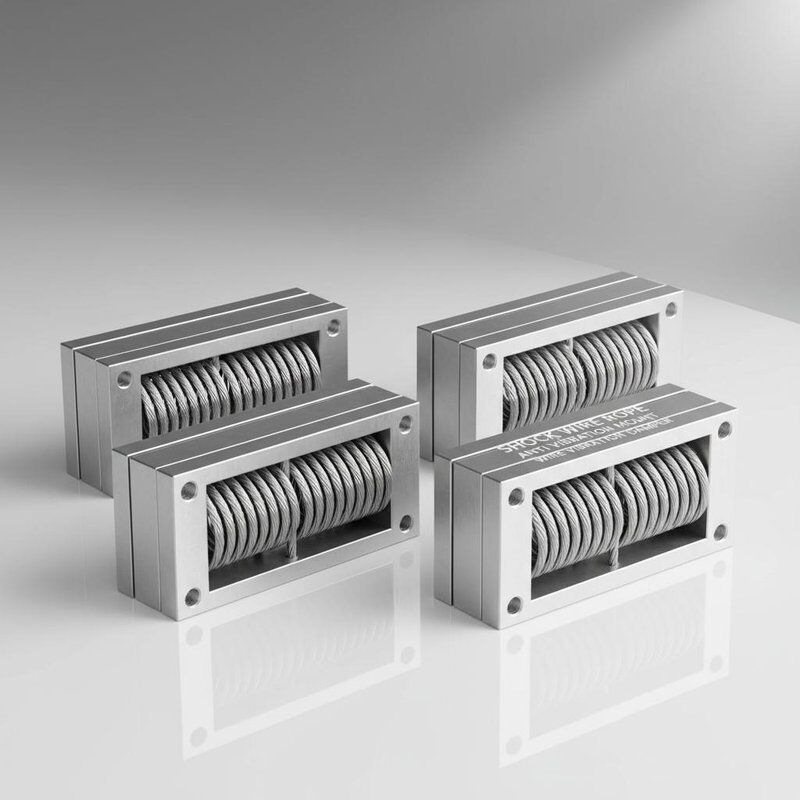 370 किग्रा अधिकतम स्थिर भार के साथ स्टेनलेस स्टील वायर रोप आइसोलेटर, समुद्री शॉक और कंपन डंपिंग के लिए